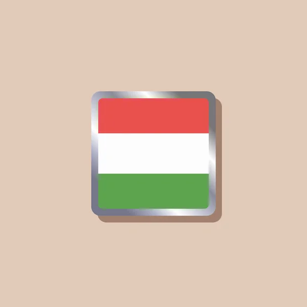 Illustration Hungary Flag Template — Stock vektor