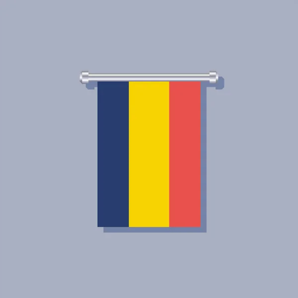 Illustration Romania Flag Template — ストックベクタ