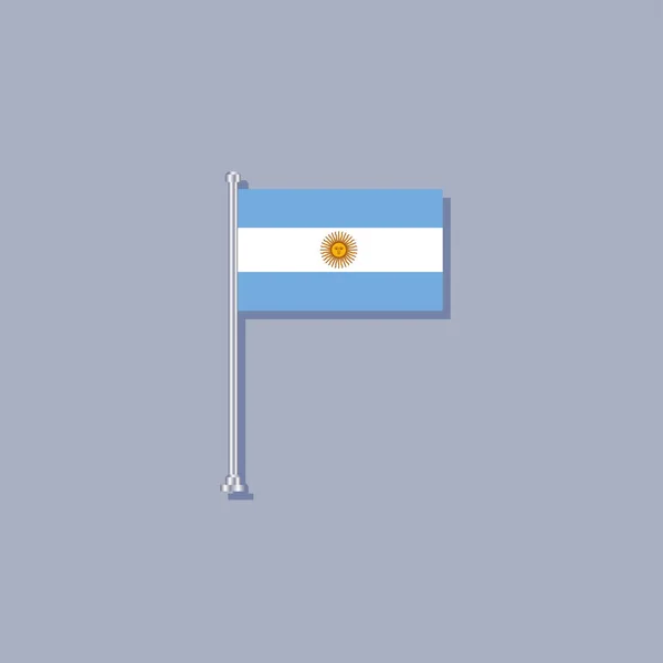 Illustration Argentina Flag Template — Stock vektor