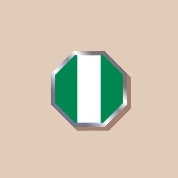 Illustration Nigeria Flag Template — Wektor stockowy