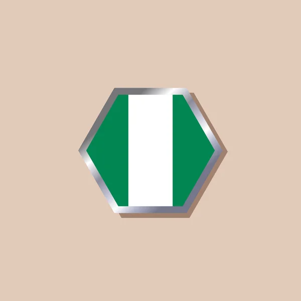 Illustration Nigeria Flag Template — 스톡 벡터
