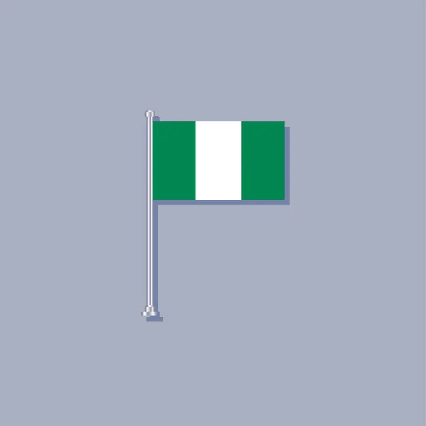 Illustration Nigeria Flag Template — Stock vektor