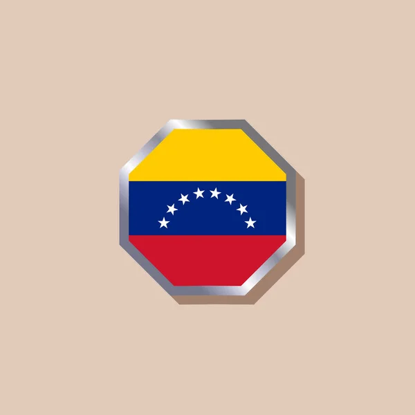 Illustration Venezuela Flag Template — Vettoriale Stock