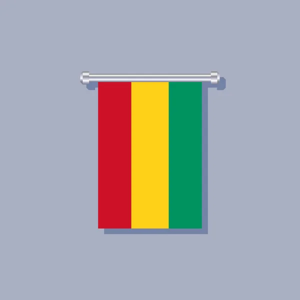 Illustration Guinea Flag Template — Stockový vektor