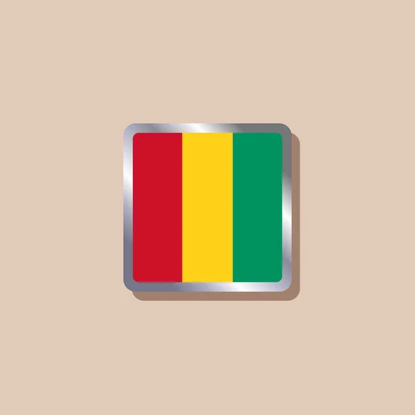Illustration Guinea Flag Template — Stok Vektör