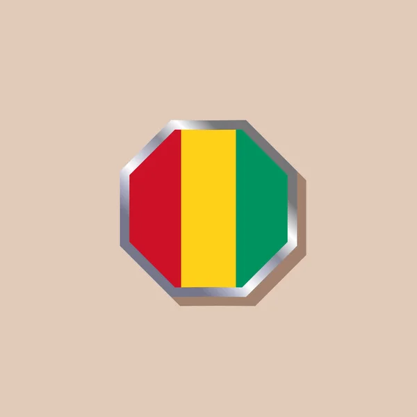 Illustration Guinea Flag Template — ストックベクタ