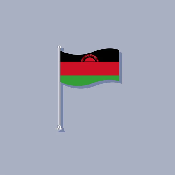 Illustration Malawi Flag Template — Vettoriale Stock