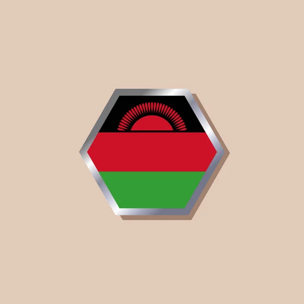 Illustration Malawi Flag Template — Vector de stock