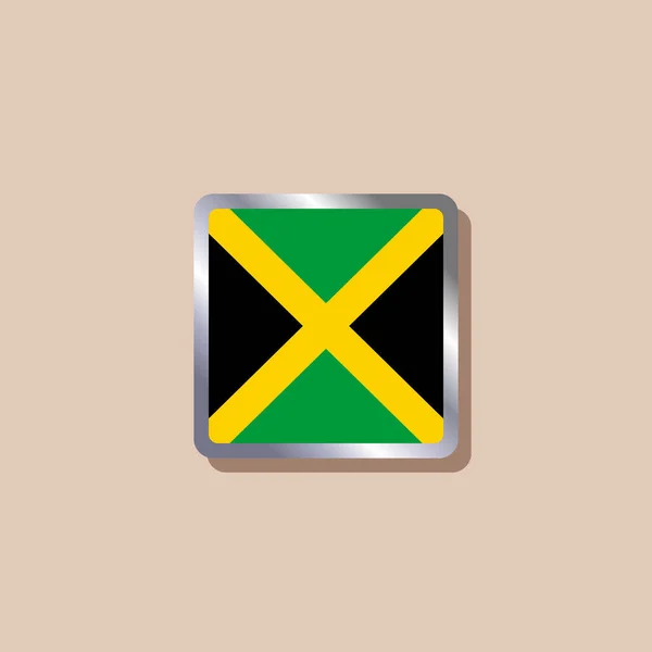 Illustration Jamaica Flag Template — 스톡 벡터