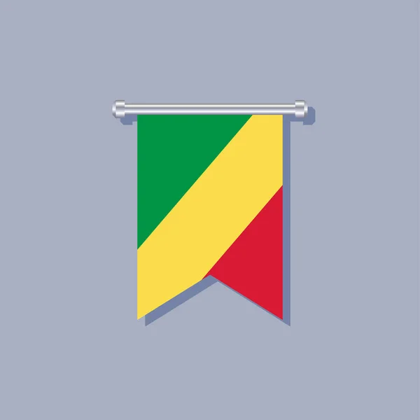 Illustration Congo Flag Template — Wektor stockowy