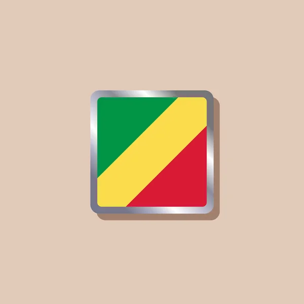 Illustration Congo Flag Template — 스톡 벡터