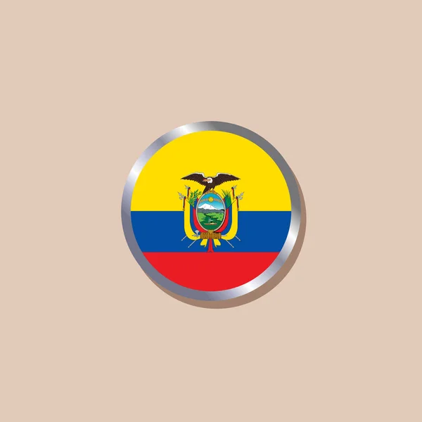 Illustration Ecuador Flag Template — Vetor de Stock