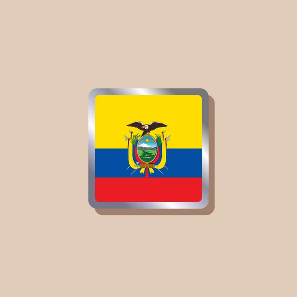 Illustration Ecuador Flag Template — Vetor de Stock