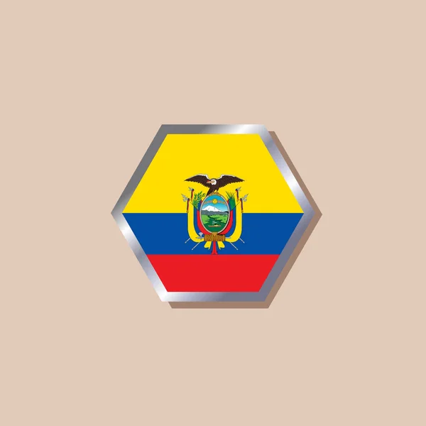 Illustration Ecuador Flag Template — Stockvektor