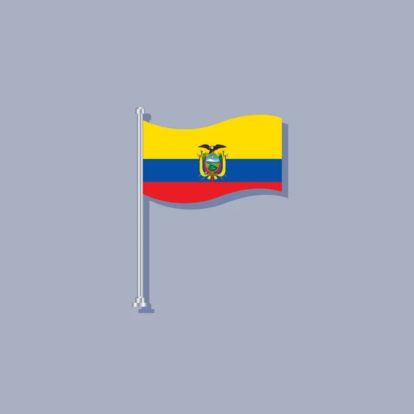 Illustration Ecuador Flag Template — Wektor stockowy