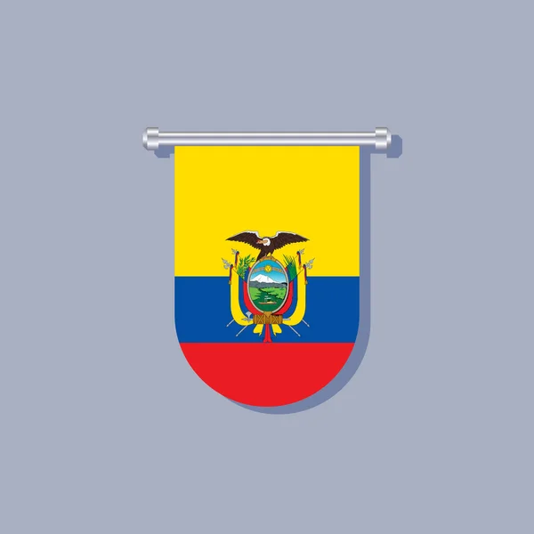 Illustration Ecuador Flag Template — Archivo Imágenes Vectoriales