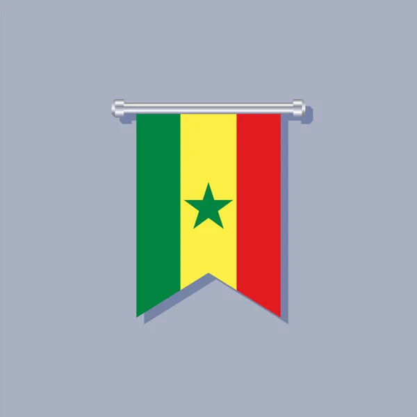 Ілюстрація Прапора Сенегалу — стоковий вектор