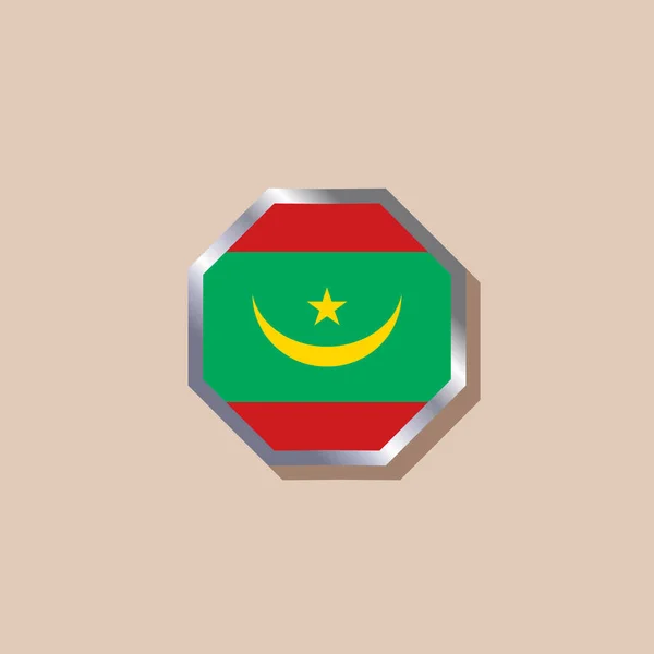 Illustration Mauritania Flag Template — Stockvector