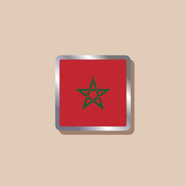 Иллюстрация Шаблона Флага Марокко — стоковый вектор