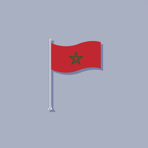 Illustration Morocco Flag Template — Vetor de Stock