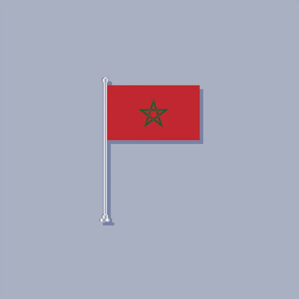 Illustration Morocco Flag Template — Stockvektor