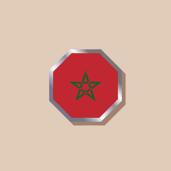 Illustration Morocco Flag Template — Image vectorielle