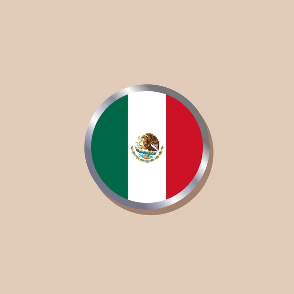 Illustration Mexico Flag Template — Stok Vektör