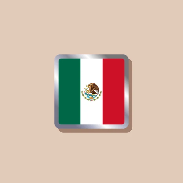 Illustration Mexico Flag Template — Archivo Imágenes Vectoriales