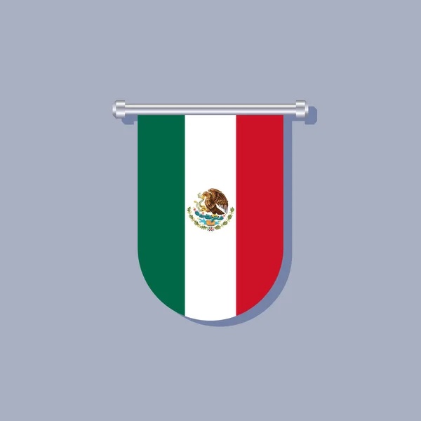 Illustration Mexico Flag Template — Archivo Imágenes Vectoriales