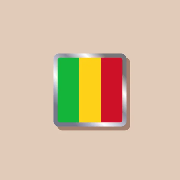 Illustration Mali Flag Template — 스톡 벡터