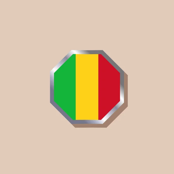 Illustration Mali Flag Template — Stockový vektor