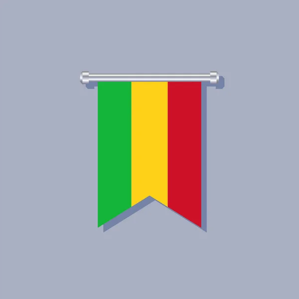 Illustration Mali Flag Template — Wektor stockowy