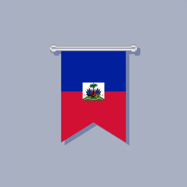 Illustration Haiti Flag Template — Stock vektor