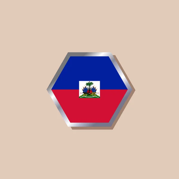 Illustration Haiti Flag Template — Stock Vector