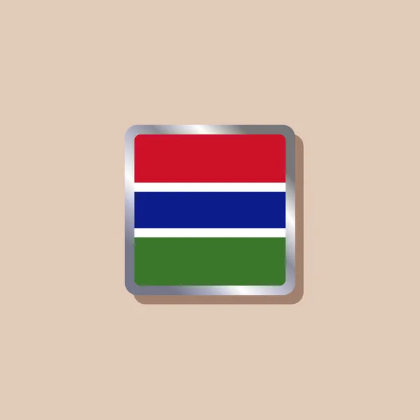 Illustration Gambia Flag Template — 스톡 벡터
