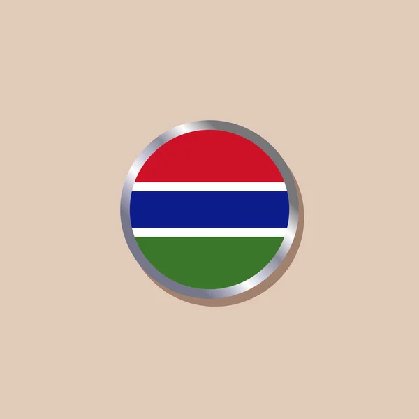 Illustration Gambia Flag Template — Stockový vektor