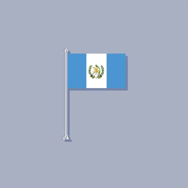 Illustration Guatemala Flag Template — Archivo Imágenes Vectoriales