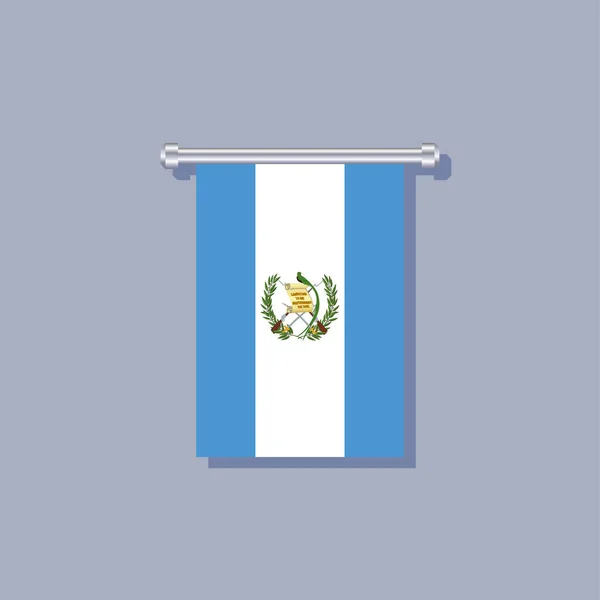 Illustration Guatemala Flag Template — ストックベクタ