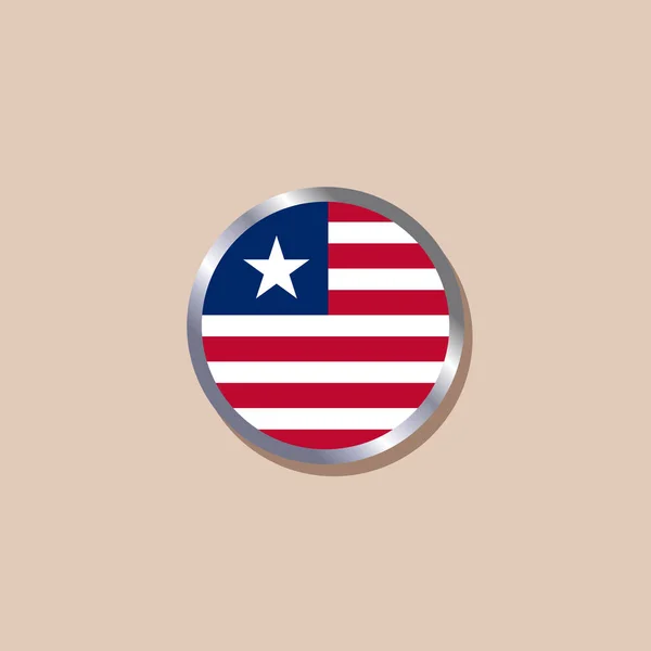 Illustration Liberia Flag Template — Stok Vektör