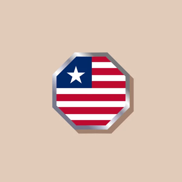 Illustration Liberia Flag Template — Stockový vektor