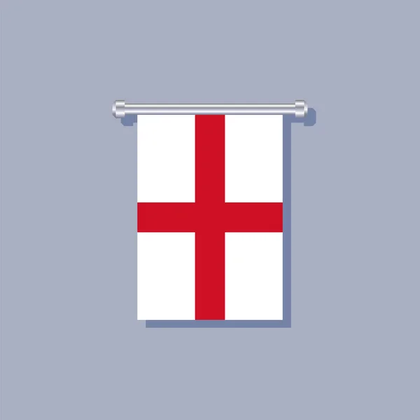 Illustration England Flag Template — Archivo Imágenes Vectoriales