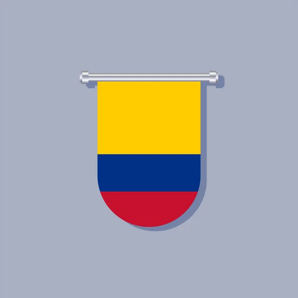 Illustration Colombia Flag Template — 스톡 벡터