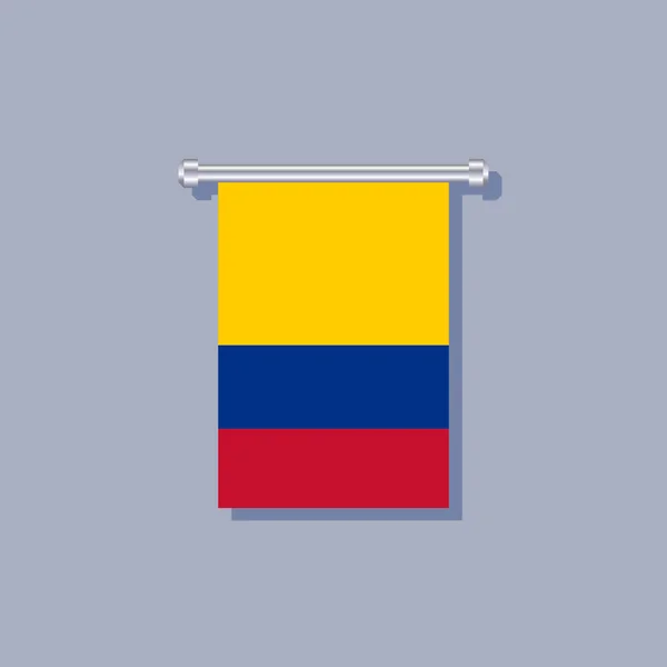 Illustration Colombia Flag Template —  Vetores de Stock