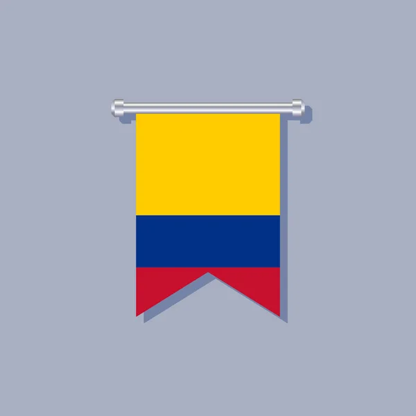 Illustration Colombia Flag Template — Archivo Imágenes Vectoriales