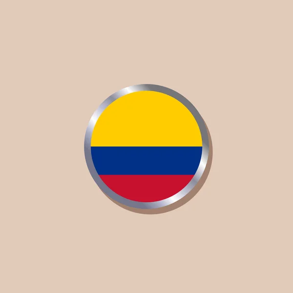 Illustration Colombia Flag Template — Vector de stock