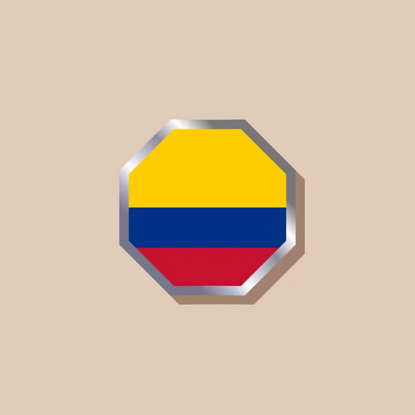 Illustration Colombia Flag Template — ストックベクタ