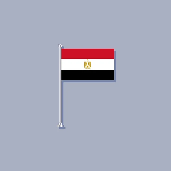 Illustration Egypt Flag Template — Vetor de Stock