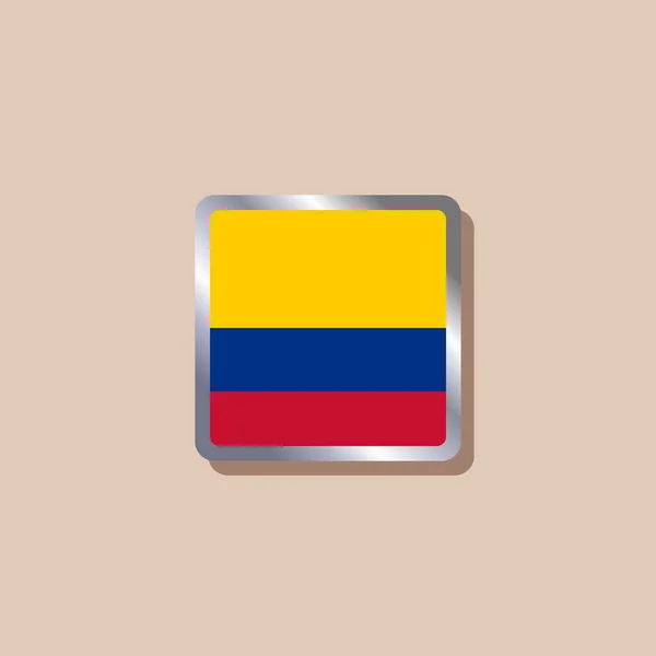 Illustration Colombia Flag Template — Stockový vektor