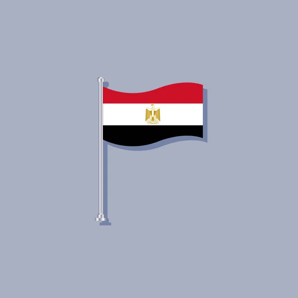 Illustration Egypt Flag Template — Vettoriale Stock