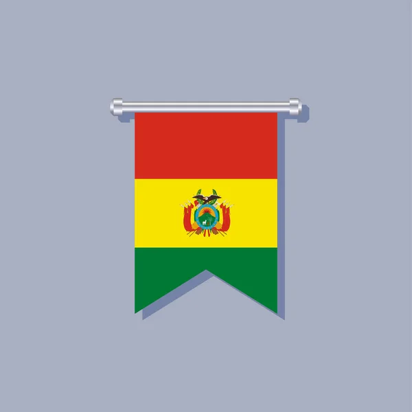 Illustration Bolivia Flag Template — Vetor de Stock